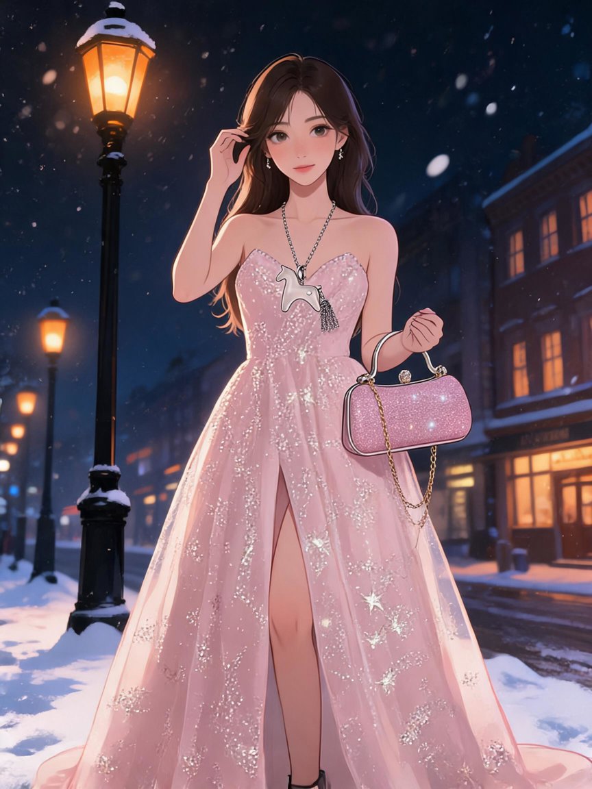 snowy prom night glow