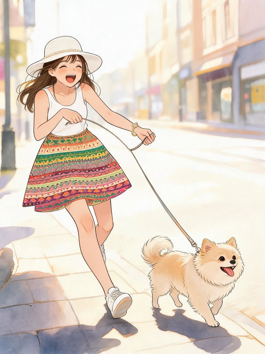 dog walk vibes
