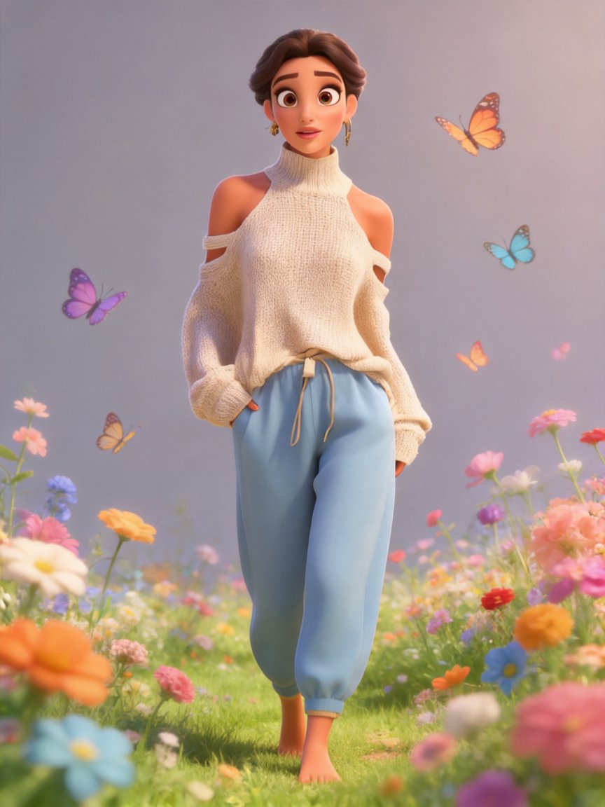barefoot in the flower patch