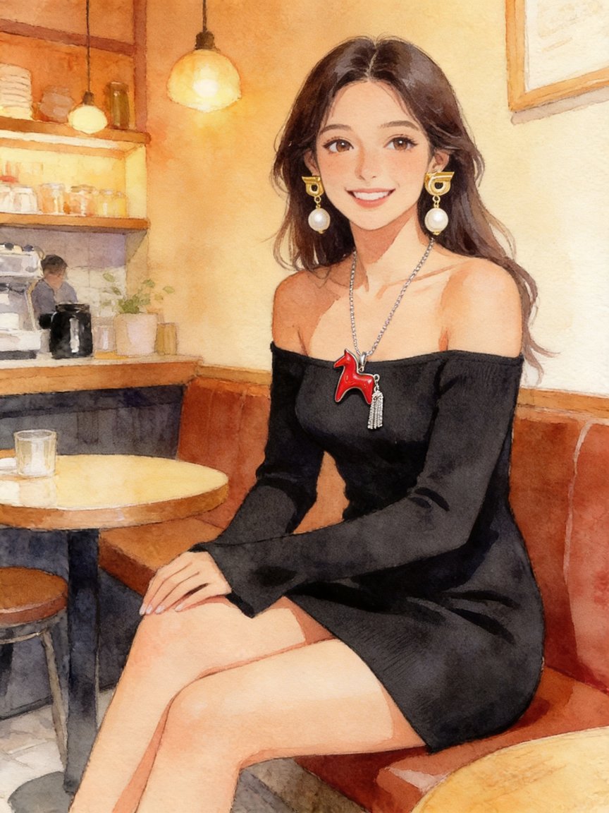 black dress + red horse = mood