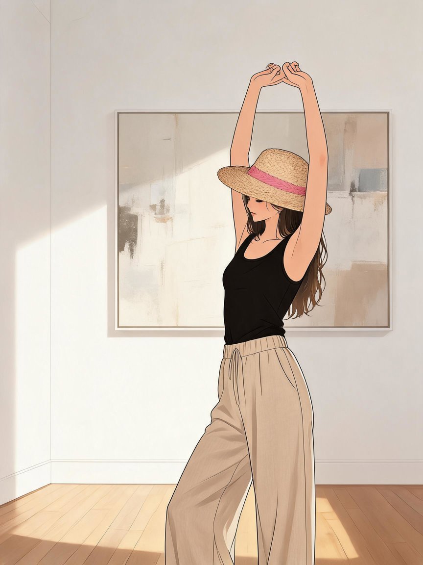 hat on, brain still waking up