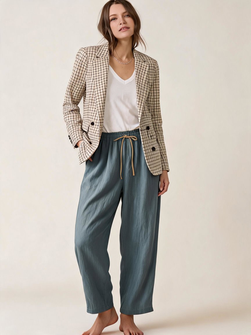 blazer + drawstring pants = my new default