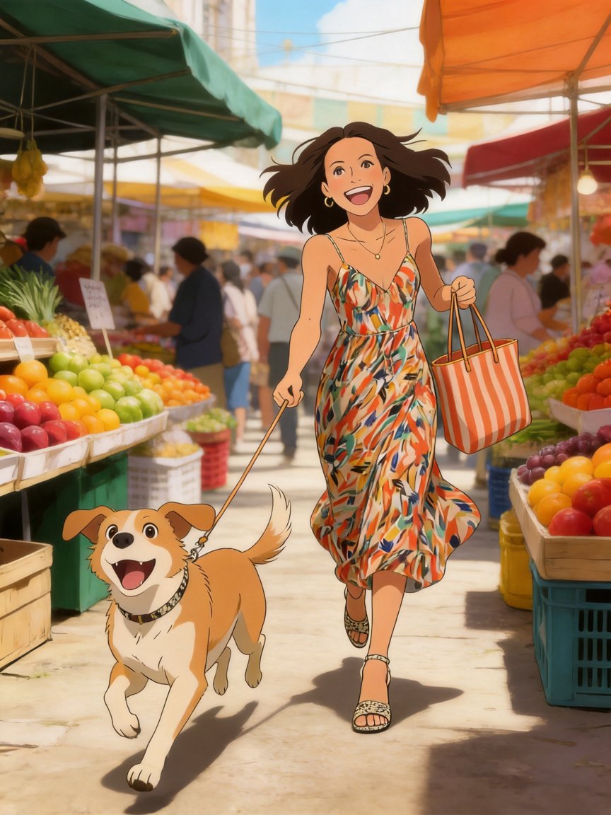 market run with the dog